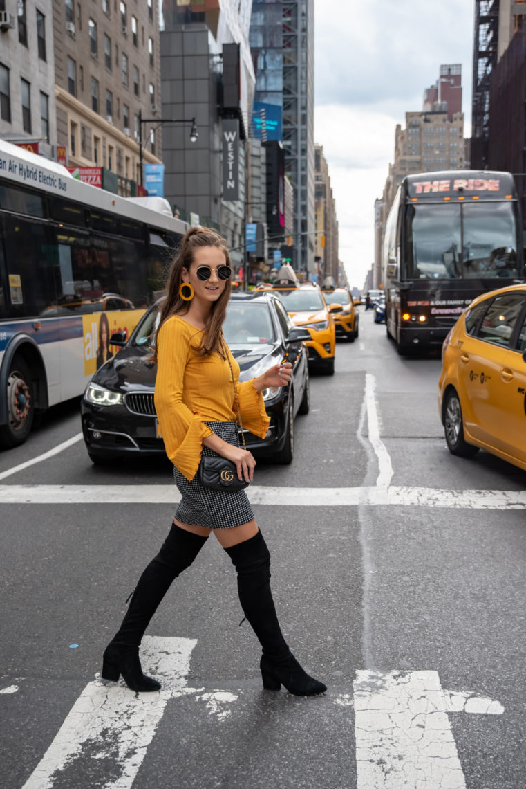 OTK boots, taxi, NYFW, street style