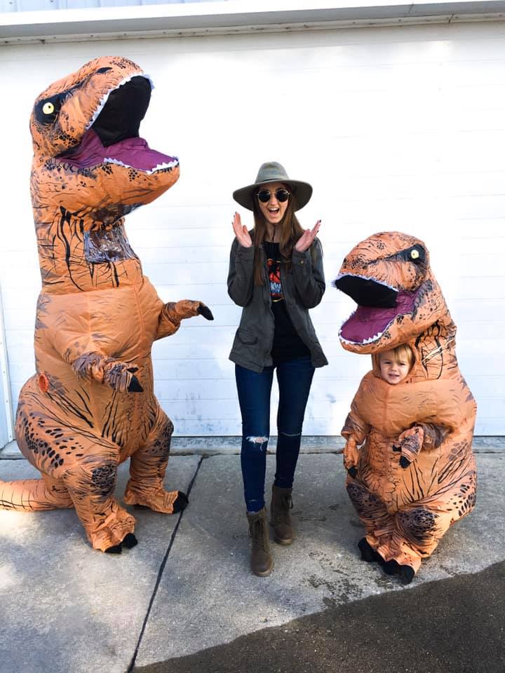 t-Rex blow up costume, Jurassic World, Halloween costumes