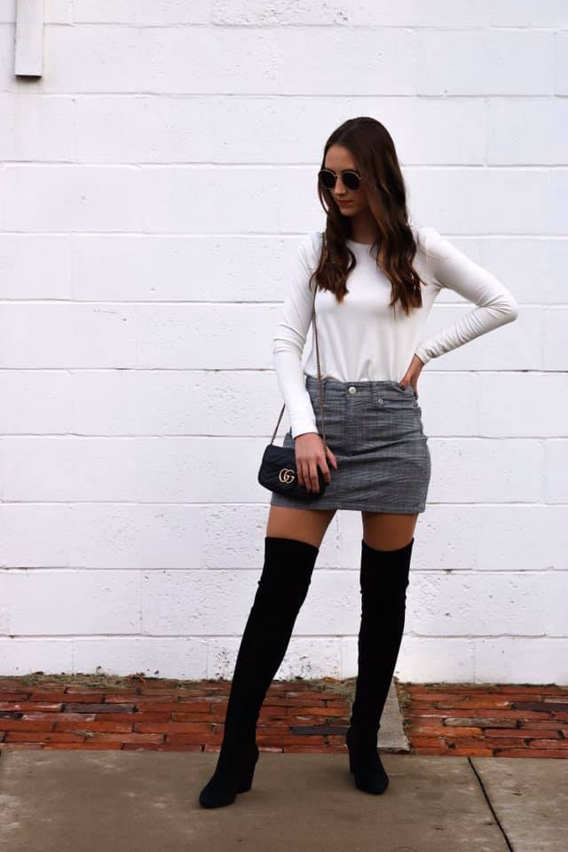 High Waisted Plaid Mini Skirt - For The Love Of Glitter