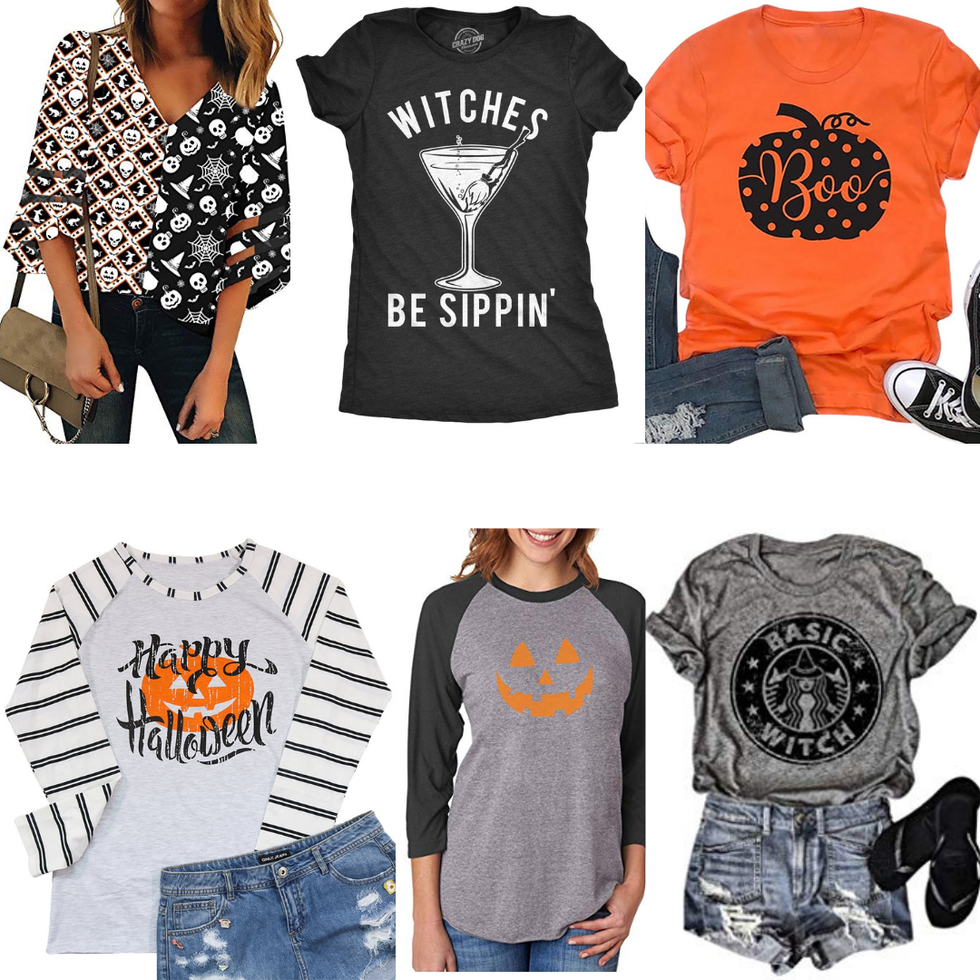 Halloween shirts, Amazon Halloween shirts, women's graphic tees