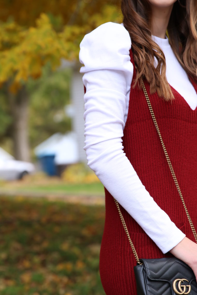 puff sleeves, Gucci bag, Amazon clothing