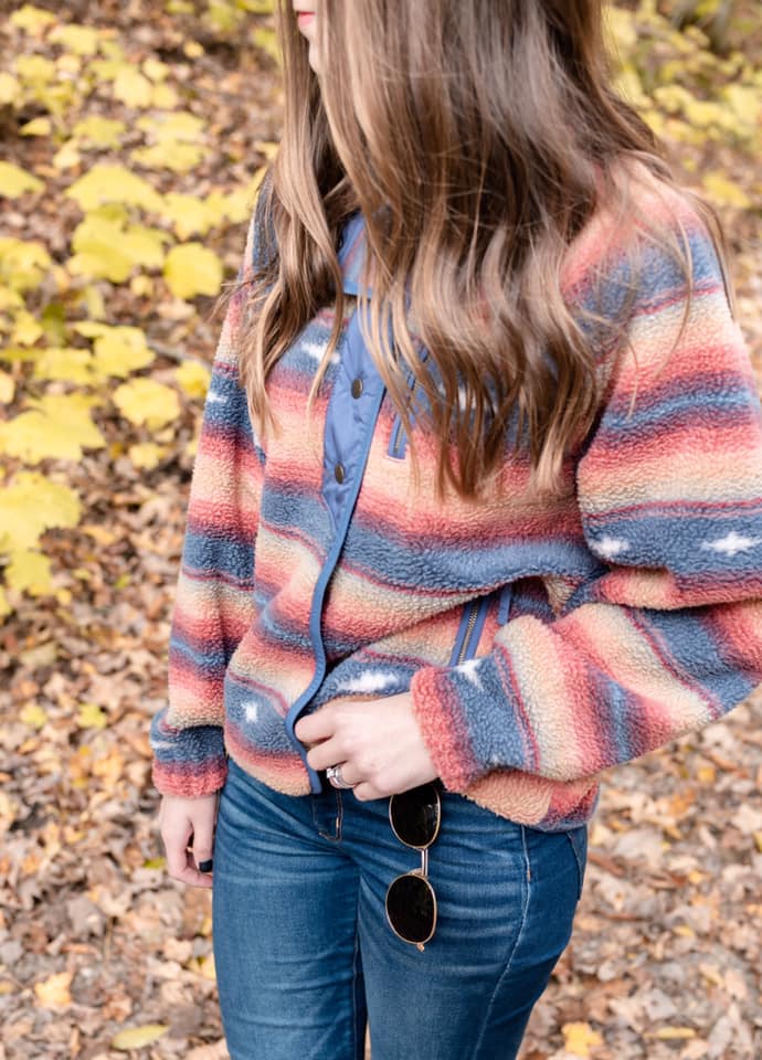 printed jacket, fleece jacket, comfy style