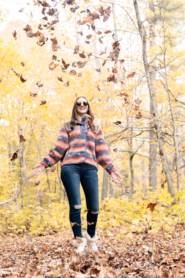 fall foliage, fleece jacket, fall style