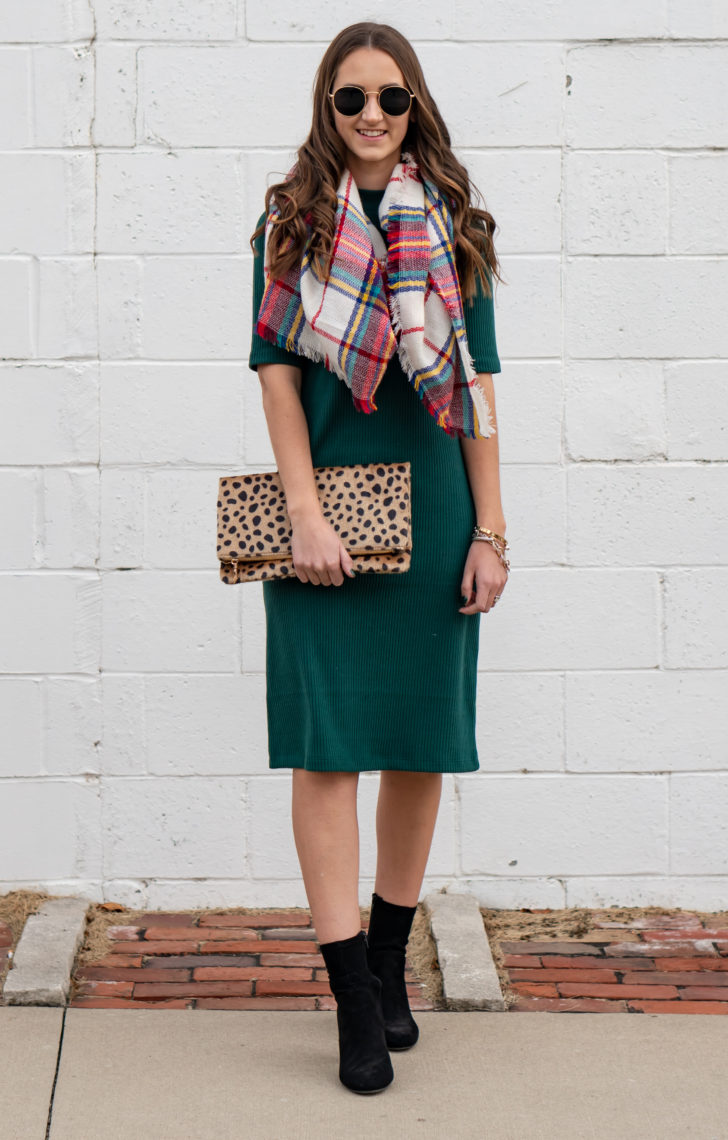 holiday style, holiday dress, leopard clutch
