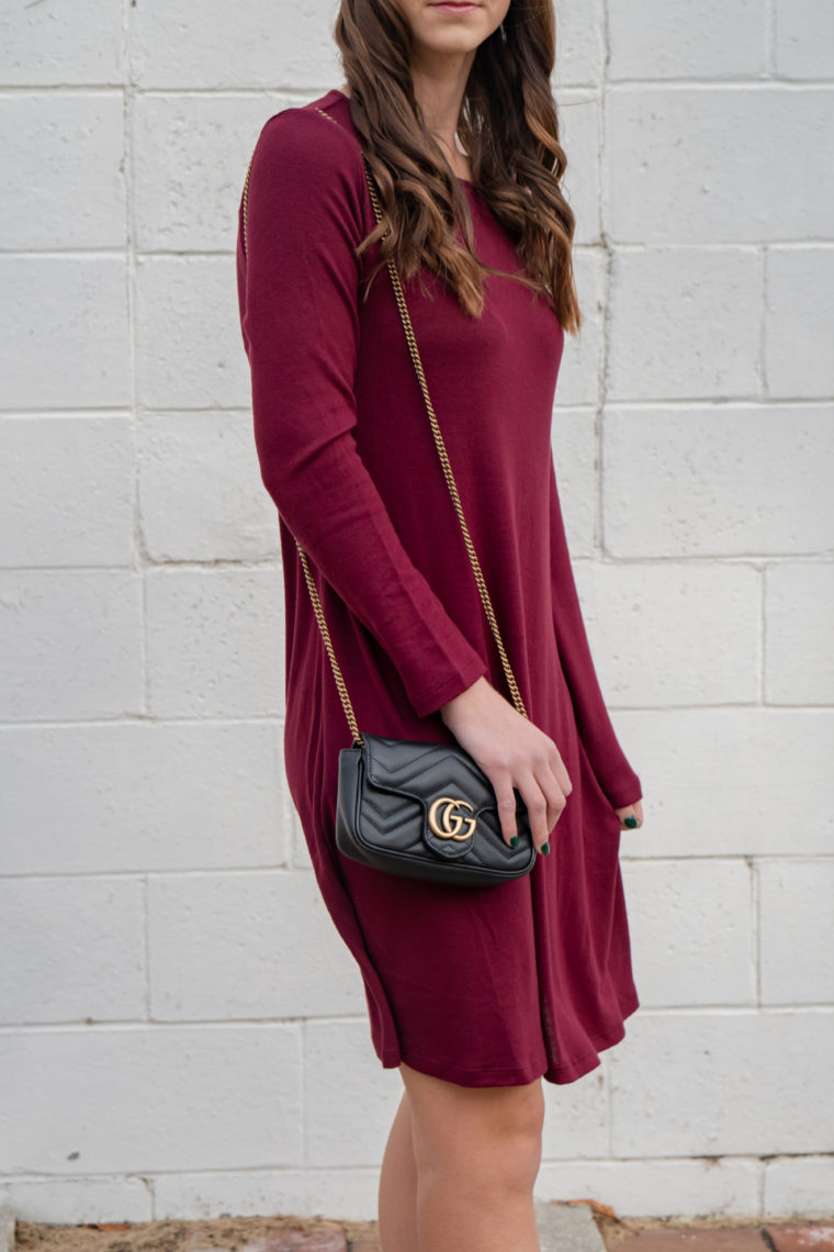 Gucci bag, fall dress, fall style