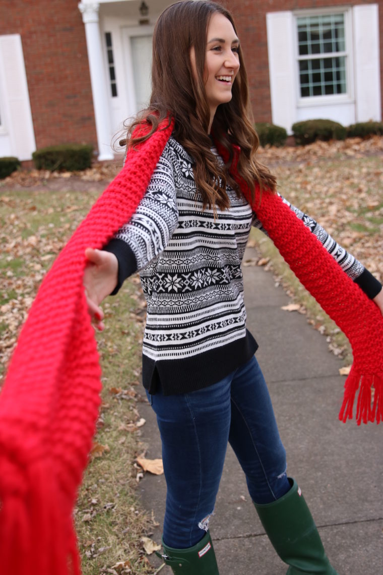 This fair isle sweater is perfect for Christmas! 