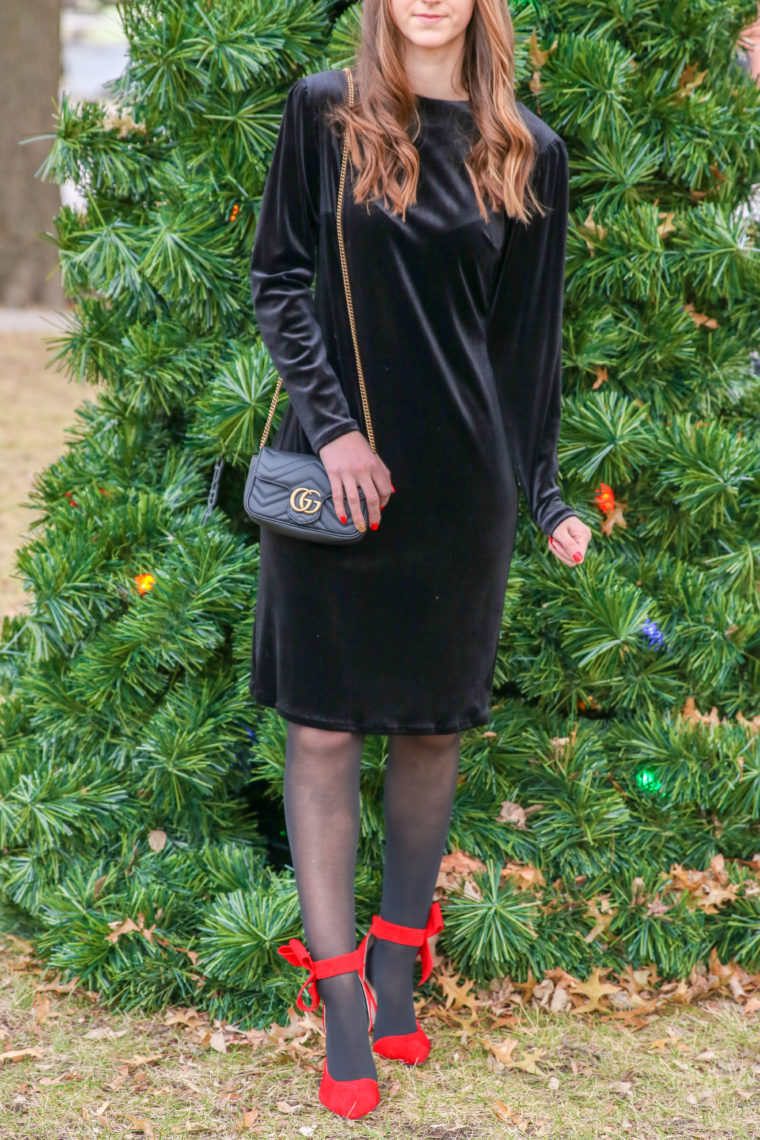 holiday style, holiday dress, black dress