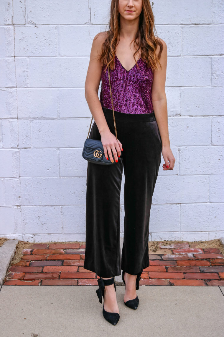 Black Velvet Wide Leg Pants - For The Love Of Glitter