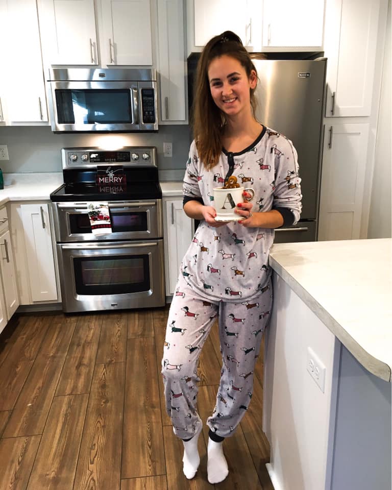 weiner dog pjs, initial mug, holiday pjs