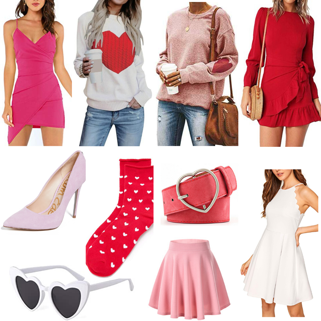 Valentine's Outfit Ideas, red dress, pink dress