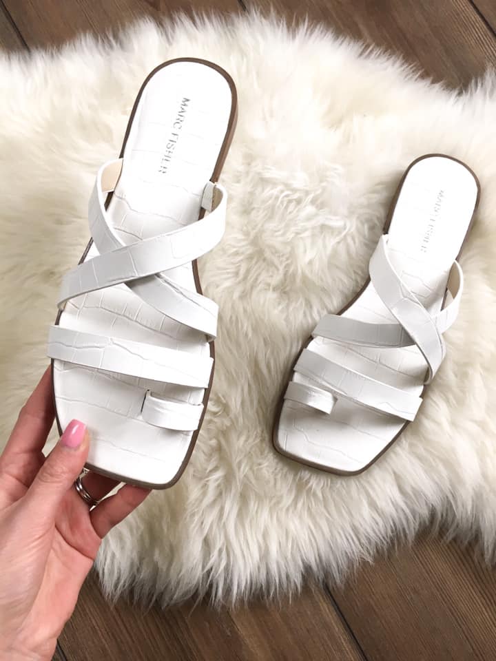 flat sandals, Marc Fisher sandals 