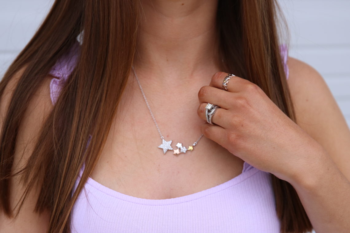 star ring, star necklace, dainty jewelry