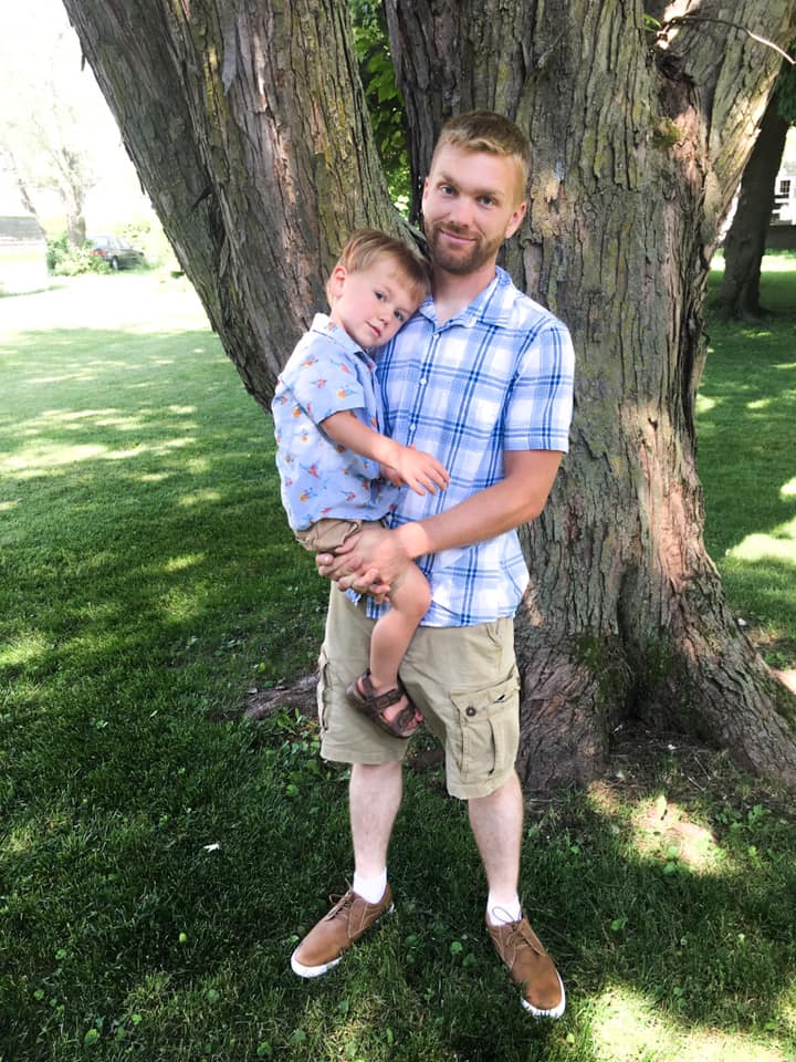 Father's Day, plaid shirt, father and son 