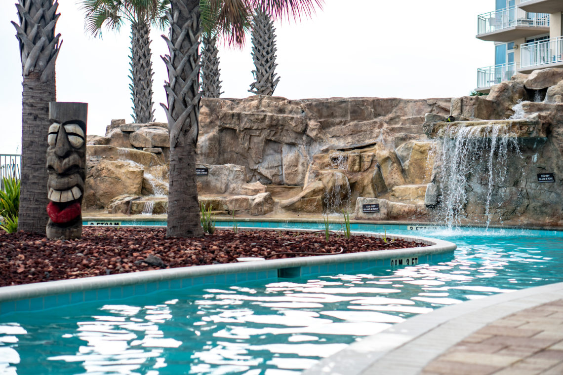 lazy river, waterfall, swimming pool 