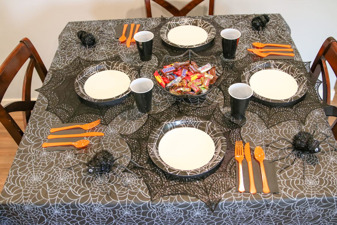 Halloween tablescape, Party City tablescape