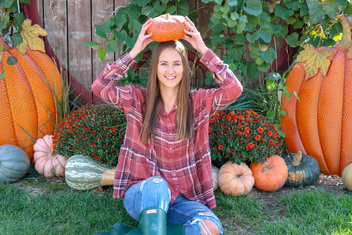 Rust Plaid Flannel Babydoll Button Up Shirt - For The Love Of Glitter