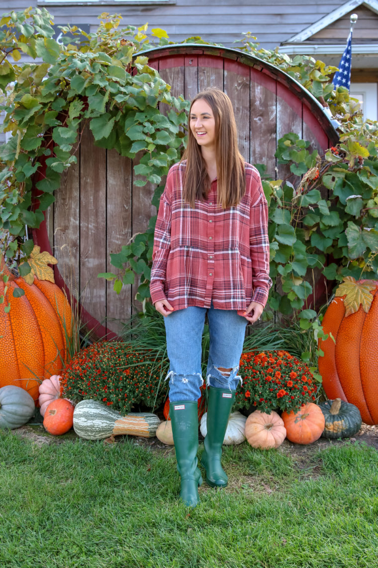 plaid shirt, fall style 