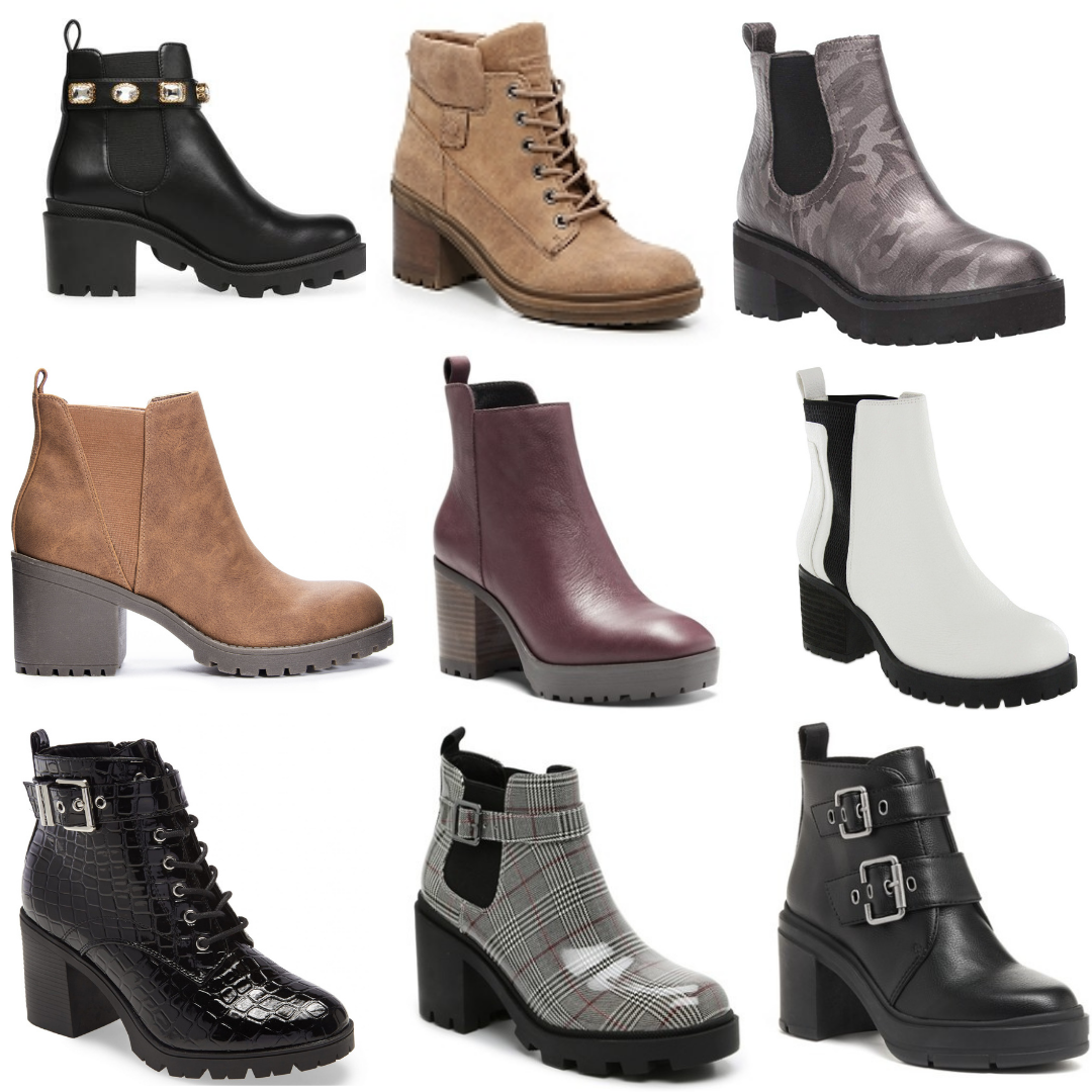 platform boots, buckle boots, fall boots