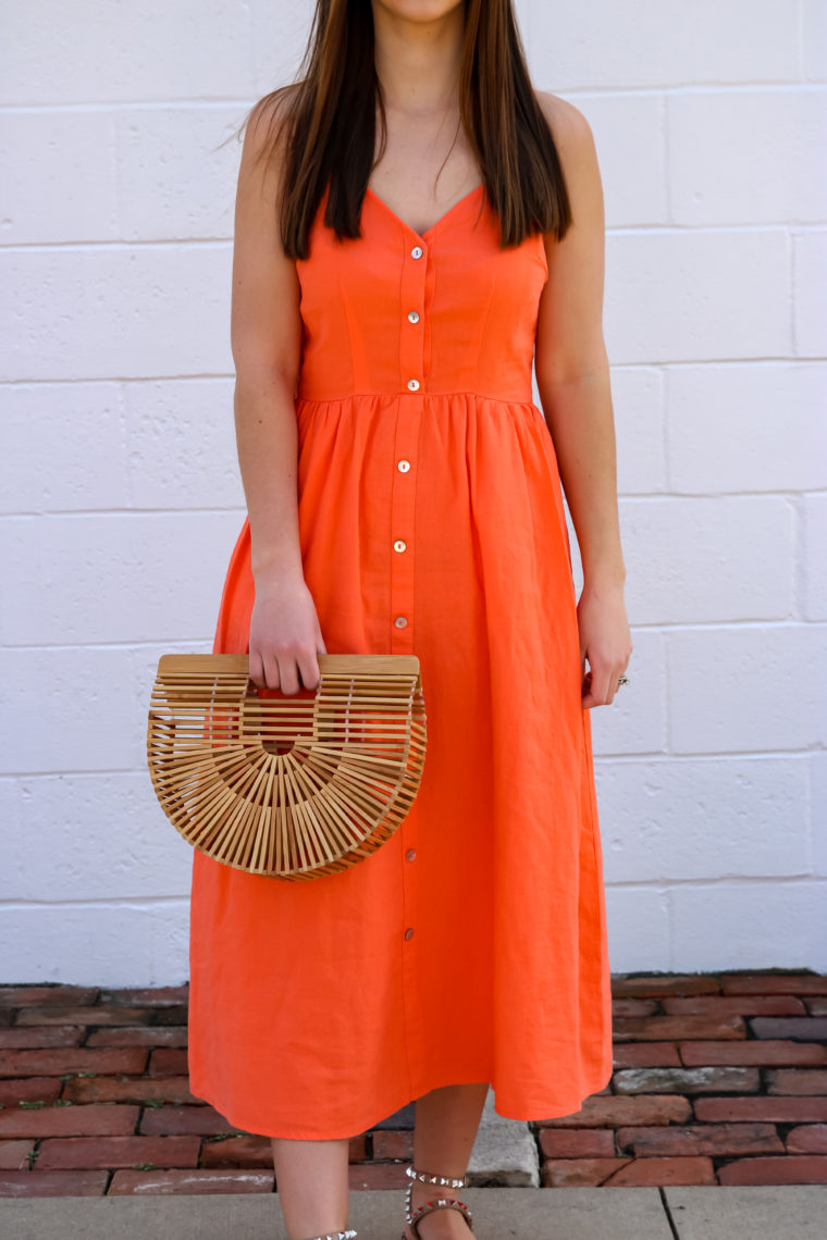 maxi dress, Cult Gaia bag