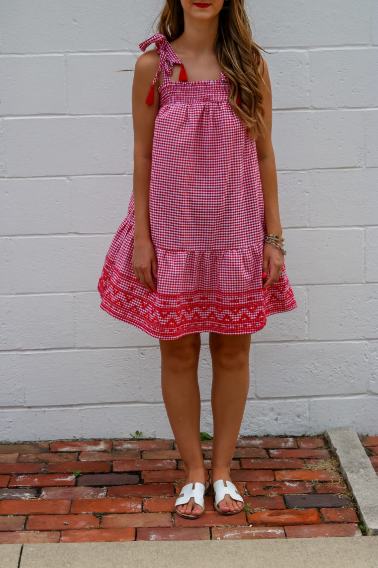 embroidered dress, 4th of July dress