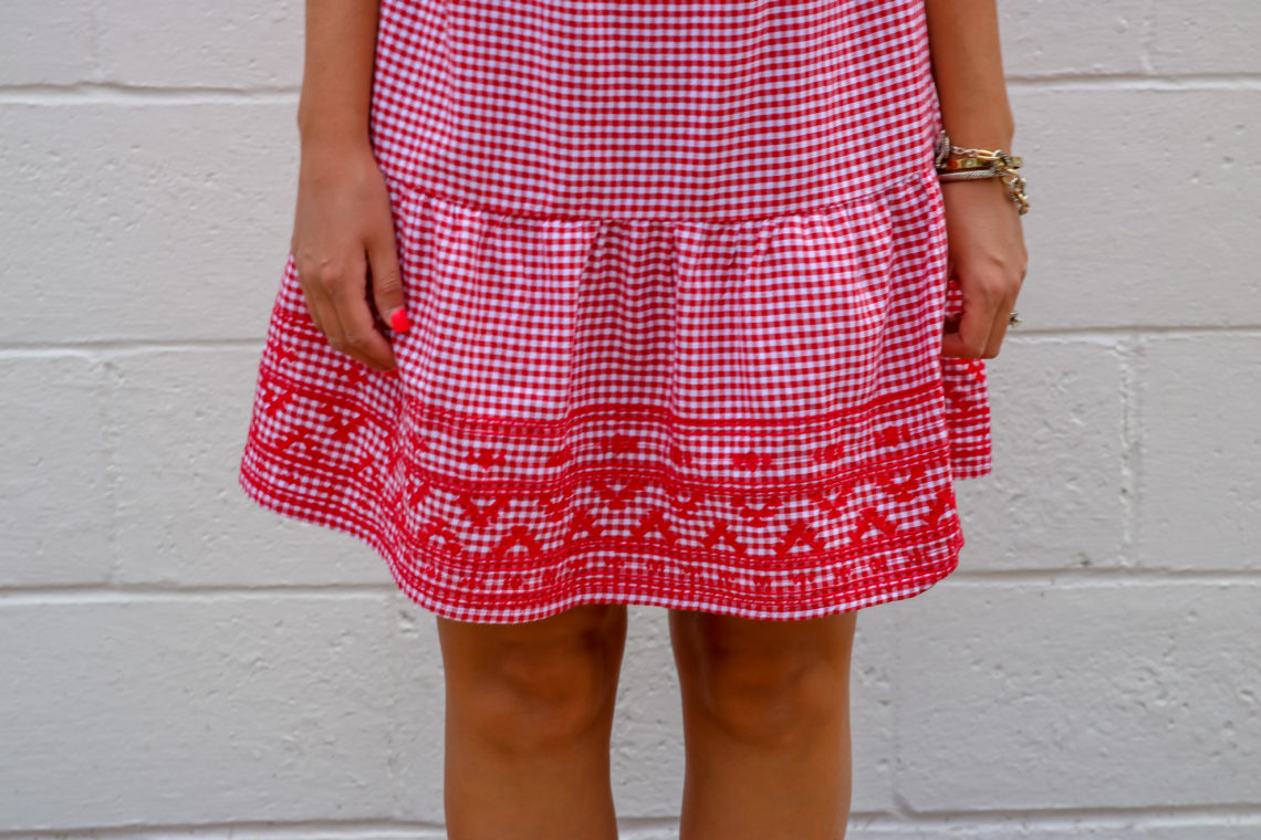 embroidered dress, summer dress, red dress