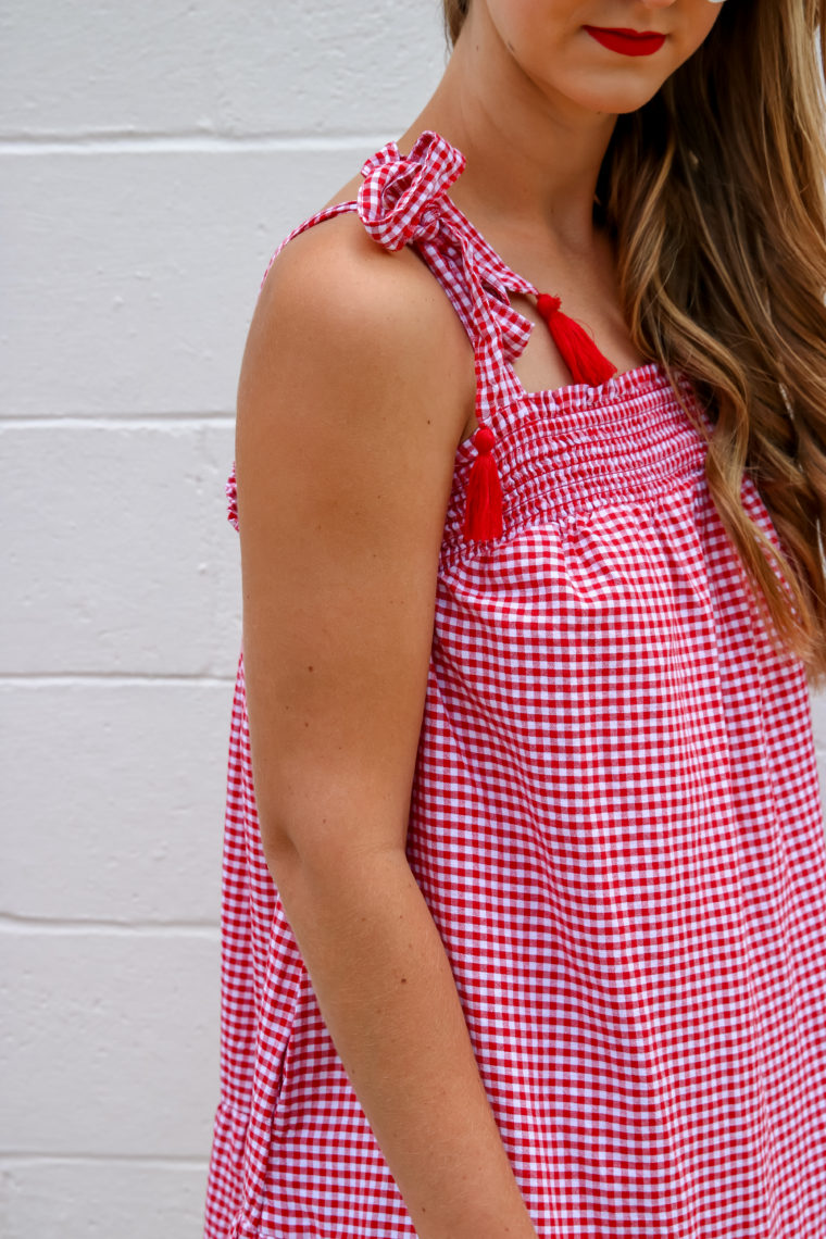 tassel dress, red dress, Old Navy dress