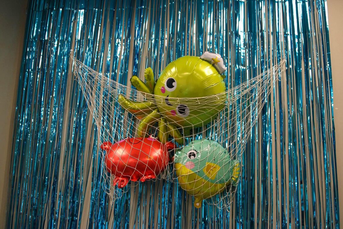 Foil sea animal balloons.