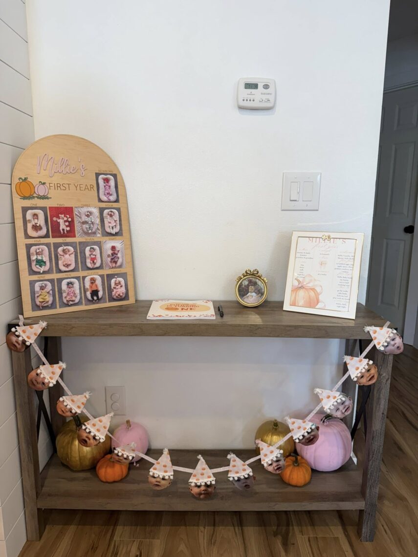 baby face birthday banner