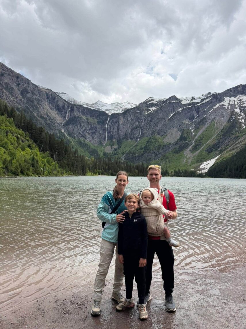 family at Avalanche Lake