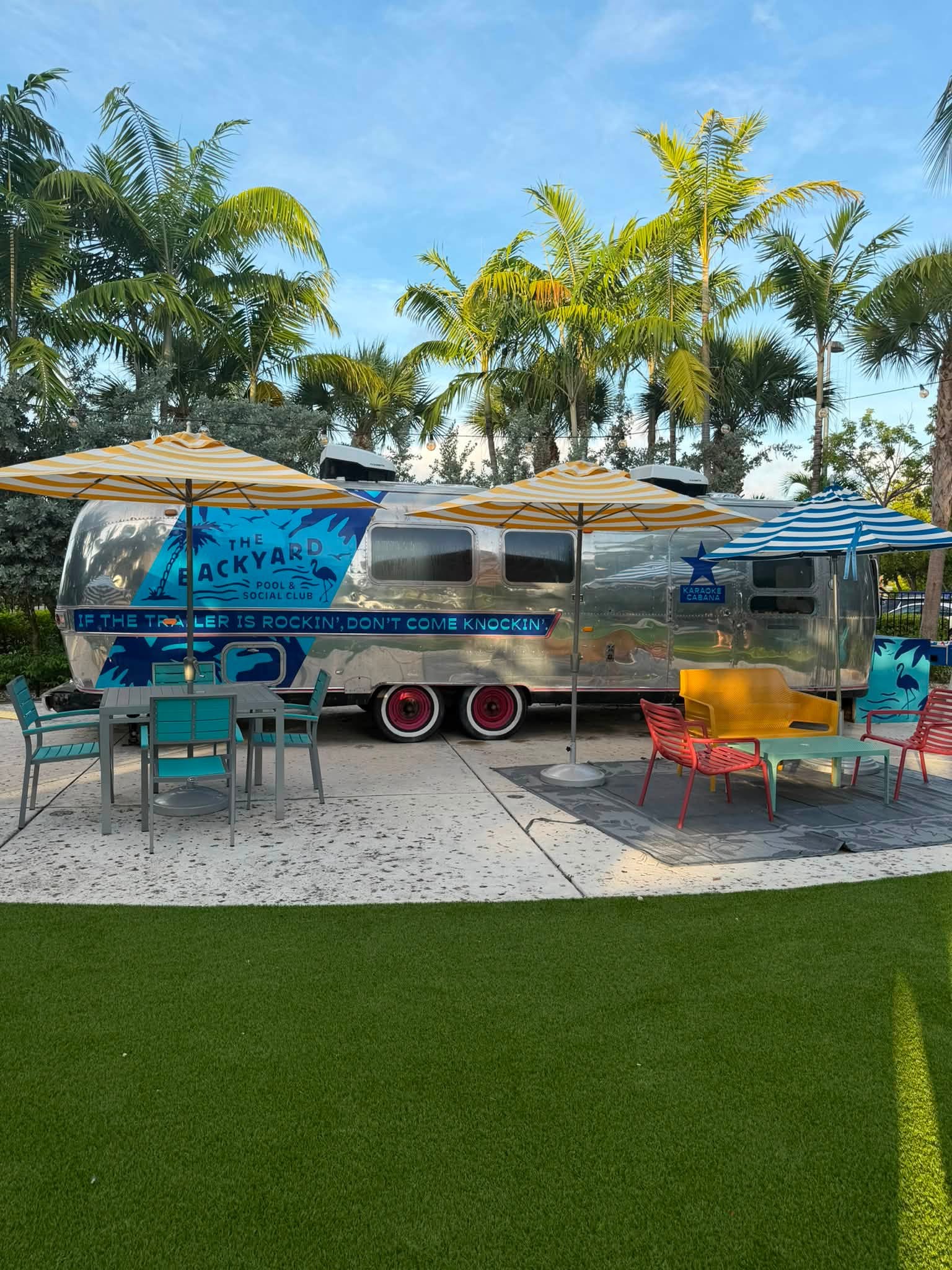 The Backyard Karaoke Cabana at the Blue Flamingo Resort
