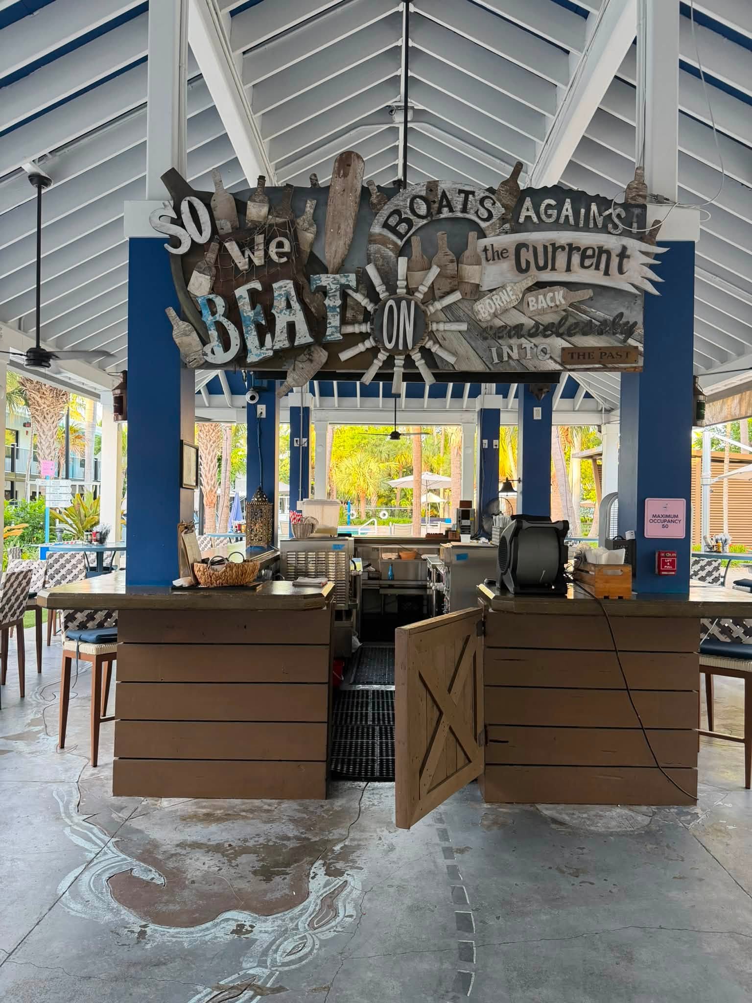 Rum Row bar at Blue Flamingo Resort